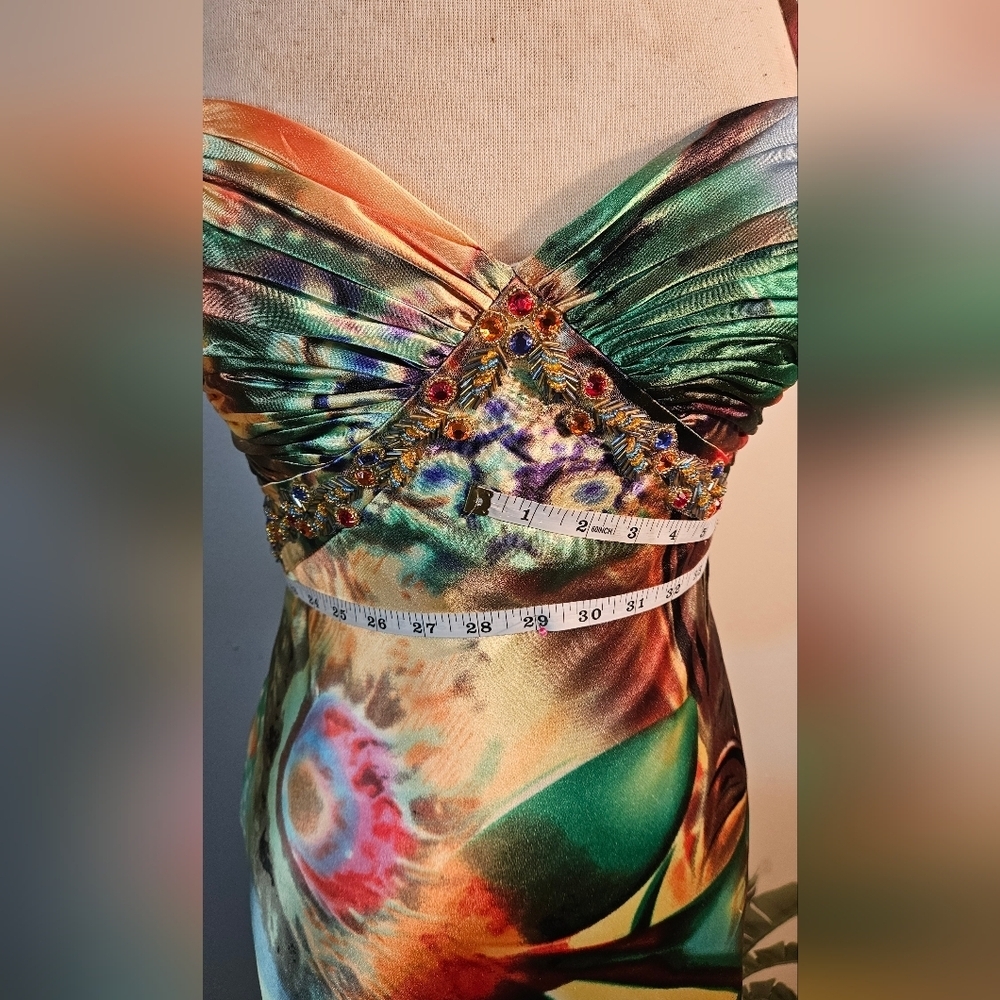 Tropical Print Swim Dress - Picture 9 of 10